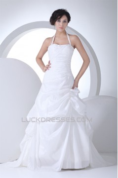 Elegant Halter Sleeveless Princess Beaded Wedding Dresses 2030121