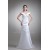 New Arrival Satin Mermaid/Trumpet Sleeveless V-Neck Wedding Dresses 2031249