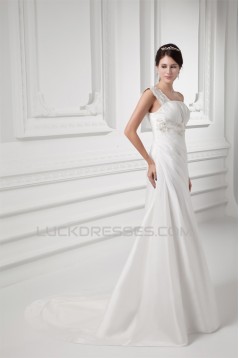 One-Shoulder Sleeveless Taffeta Mermaid/Trumpet Best Wedding Dresses 2031263
