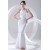 Satin Lace Mermaid/Trumpet Sleeveless Scoop Best Wedding Dresses 2031275