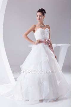 Elegant Sweetheart A-Line Lace Sleeveless Wedding Dresses 2030131