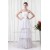 Sheath/Column Sleeveless Chiffon Lace Beautiful Wedding Dresses 2031310