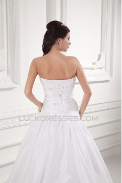 A-Line Soft Sweetheart Taffeta A-Line Wedding Dresses 2031347