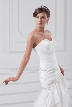 Sleeveless Taffeta Sweetheart Mermaid/Trumpet Embellished Wedding Dresses 2031358