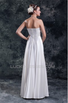 Sweetheart Elastic Woven Satin Sheath/Column Beaded Wedding Dresses 2031383