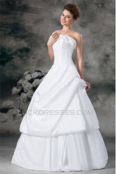 Taffeta Strapless Ball Gown Sleeveless New Arrival Wedding Dresses 2031404