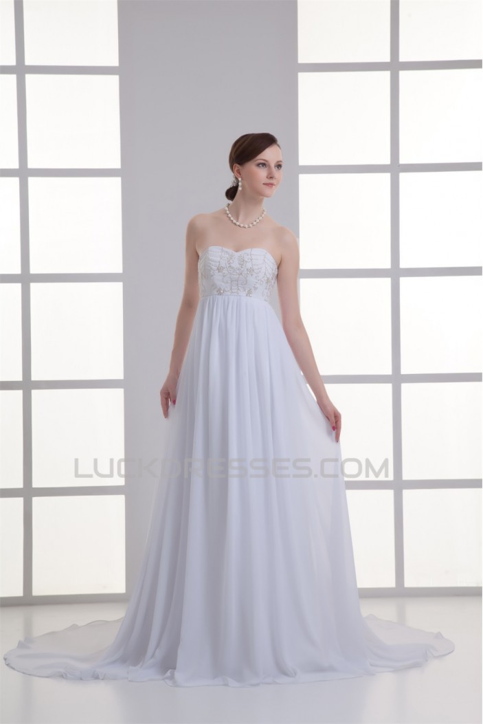 Unique Design Empire Sweetheart Chiffon Wedding Dresses Maternity Wedding Dresses 2031411