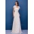 Sheath/Column Strapless Court Train Lace Wedding Dresses with Jacket 2031440