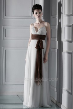 Sheath/Column Spaghetti Strap Floor-Length Wedding Dresses 2031453