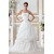 A-Line Strapless Court Train Lace Wedding Dresses 2031463