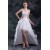 Unique Design V-Neck Satin Organza Lace A-Line High Low Wedding Dresses 2031548