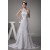 Mermaid/Trumpet Satin Beaded Lace Fine Netting Wedding Dresses 2030203
