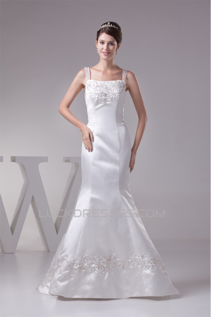Mermaid/Trumpet Straps Sleeveless Wedding Dresses 2030216