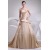 A-Line Strapless Sleeveless Beaded Lace Wedding Dresses 2030224