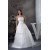 A-Line Satin Organza Scoop Sleeveless Lace Sweet Wedding Dresses 2030234