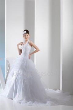 Ball Gown Hater Satin Lace Organza Wedding Dresses 2030281