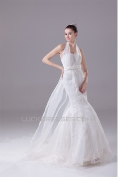 Mermaid/Trumpet Halter Lace Most Beautiful Wedding Dresses 2030290