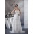 A-Line Sleeveless Satin Fine Netting Reception Wedding Dresses 2030330