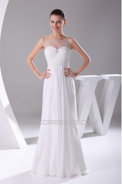 Sheath/Column Straps Sleeveless Beaded Most Beautiful Wedding Dresses 2030335