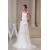 Sheath/Column Sweetheart Sleeveless Satin Lace Sweet Wedding Dresses 2030337