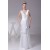 Sheath/Column V-Neck Sleeveless Wedding Dresses 2030340