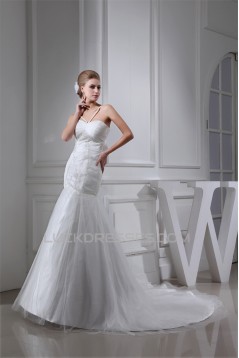 Trumpet/Mermaid Sweetheart Beaded Lace Wedding Dresses 2030345