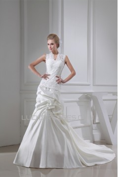 Trumpet/Mermaid Satin Lace Fine Netting New Arrival Wedding Dresses 2030347