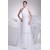 A-Line Halter Chiffon Silk like Satin Wedding Dresses 2030366