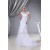 Sleeveless Square Sheath/Column Satin Organza Sweet Wedding Dresses 2030408