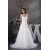 A-Line Sleeveless Straps Satin Fine Netting Wedding Dresses 2030417