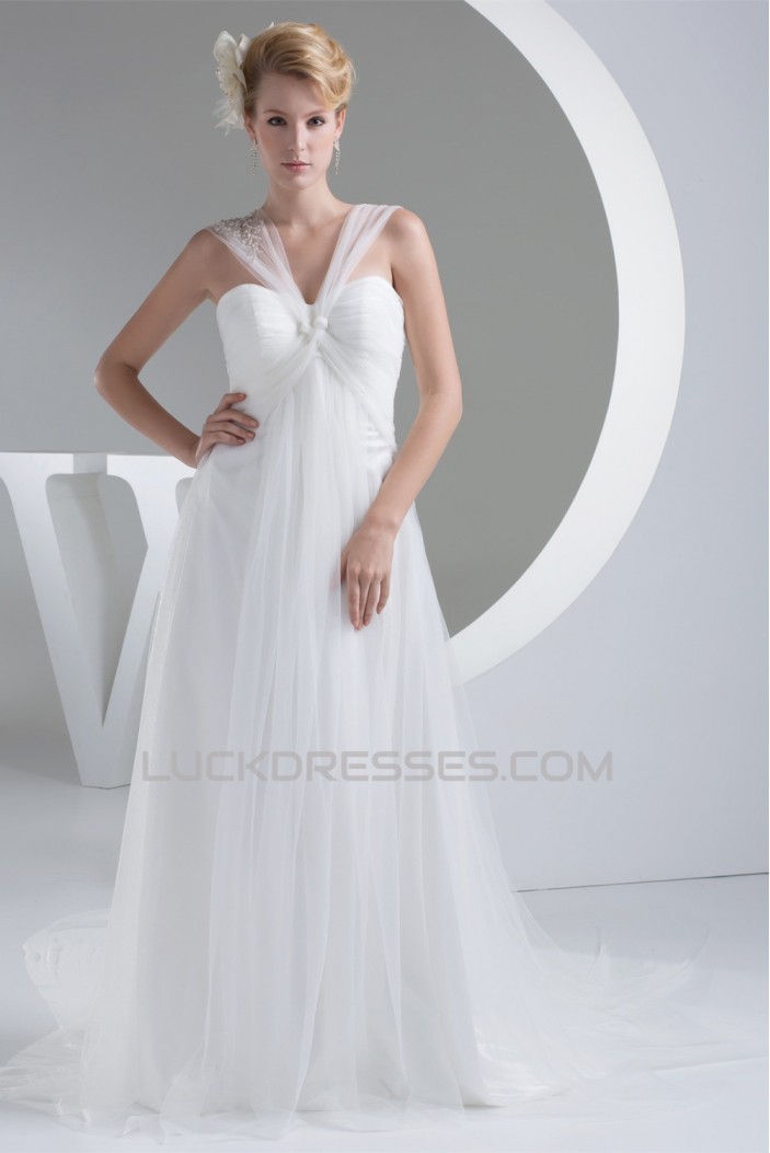 Sheath/Column Straps Satin Fine Netting Most Beautiful Wedding Dresses Maternity Wedding Dresses 2030420