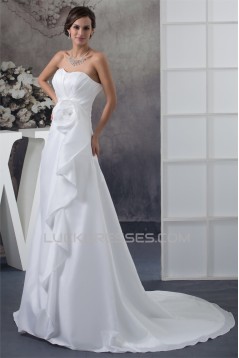 A-Line Sleeveless Sweetheart Sweet Wedding Dresses 2030421