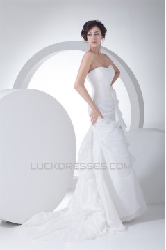 Soft Sweetheart Mermaid/Trumpet Taffeta Netting Reception Wedding Dresses 2030435