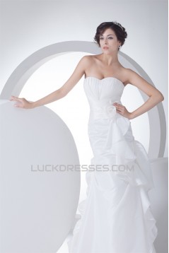 Soft Sweetheart Mermaid/Trumpet Taffeta Netting Reception Wedding Dresses 2030435