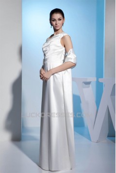 Straps Silk like Satin Sheath/Column Reception Wedding Dresses 2030464