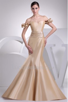 Taffeta Mermaid/Trumpet Off-the-Shoulder Most Beautiful Wedding Dresses 2030494