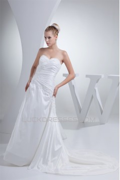 Sweetheart A-Line Organza Lace Wedding Dresses 2030507