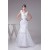 Wonderful Lace Organza Taffeta Mermaid/Trumpet Lace V-Neck Wedding Dresses 2030519