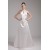 Wonderful Satin Sleeveless Halter A-Line Bead Wedding Dresses 2030522