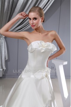 Wonderful Sweetheart Satin A-Line Sleeveless Wedding Dresses 2030526
