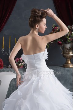 A-Line Satin Sweetheart Sleeveless Most Beautiful Wedding Dresses 2030536