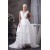 A-Line Satin Taffeta Sleeveless V-Neck Wedding Dresses 2030537