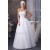 A-Line Sweetheart Satin Organza Sleeveless Beaded Floor Length Wedding Dresses 2030561