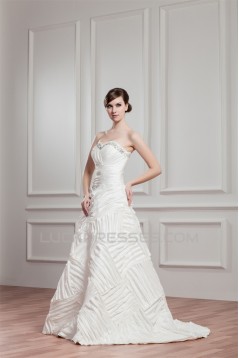 A-Line Sweetheart Sleeveless Taffeta New Arrival Wedding Dresses 2030565