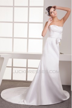 A-Line Taffeta Sleeveless Soft Sweetheart Wedding Dresses 2030566