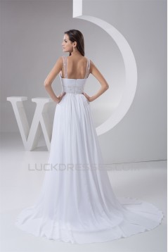Amazing Chiffon Fine Netting Square A-Line Wedding Dresses 2030573