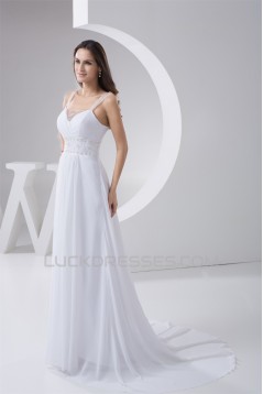 Amazing Chiffon Fine Netting Square A-Line Wedding Dresses 2030573