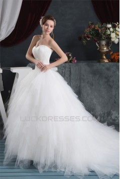 Amazing Satin Fine Netting Sleeveless Sweetheart Wedding Dresses 2030574