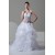 attractive Sleeveless A-Line Halter Satin Organza Wedding Dresses 2030598