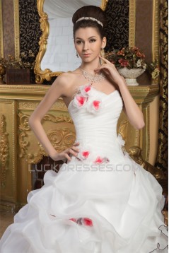 Ball Gown Satin Sleeveless Sweetheart New Arrival Wedding Dresses 2030605